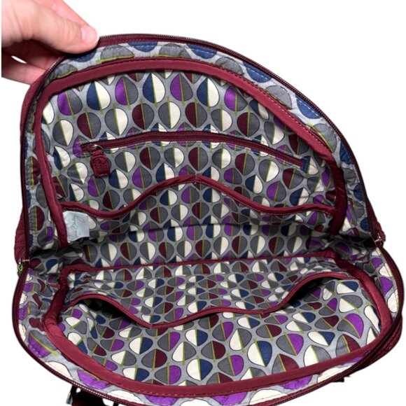 NEW Vera Bradley Raisin Matching Set Turn Lock Satchel Purse Trifold Wallet Gift - Picture 7 of 16